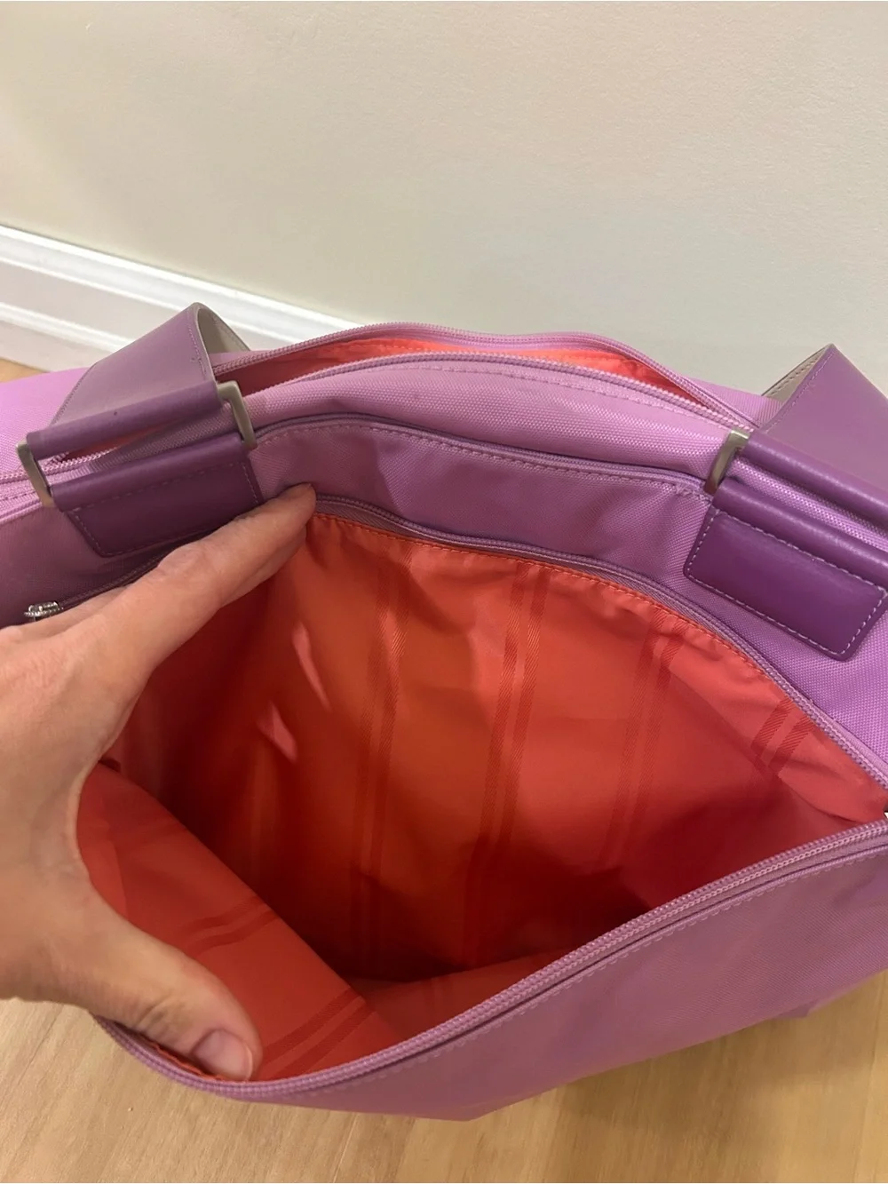 TUMI Lavender Purple Shoulder Baby Diaper Bag - Picture 5 of 14